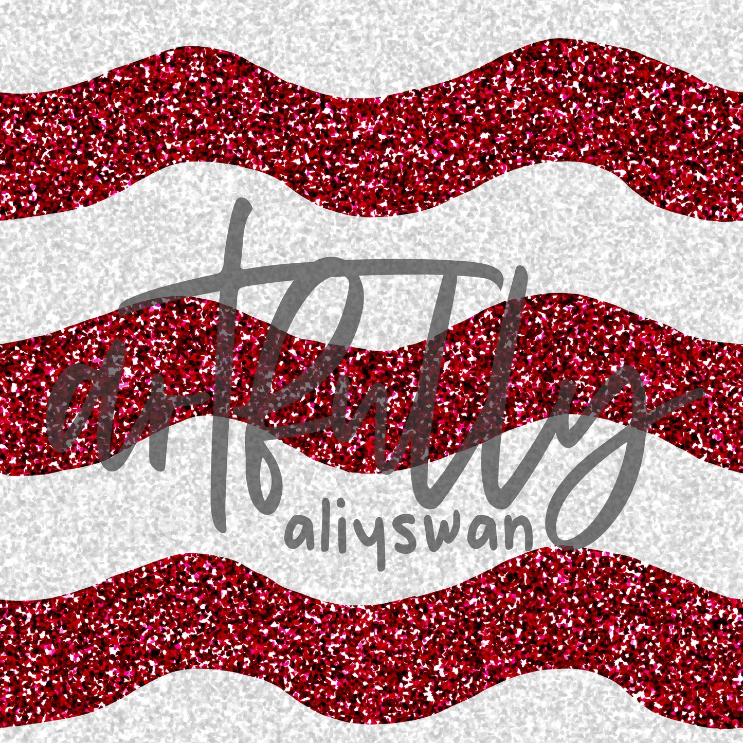 Fourth of July Glitter Seamless File - Waves