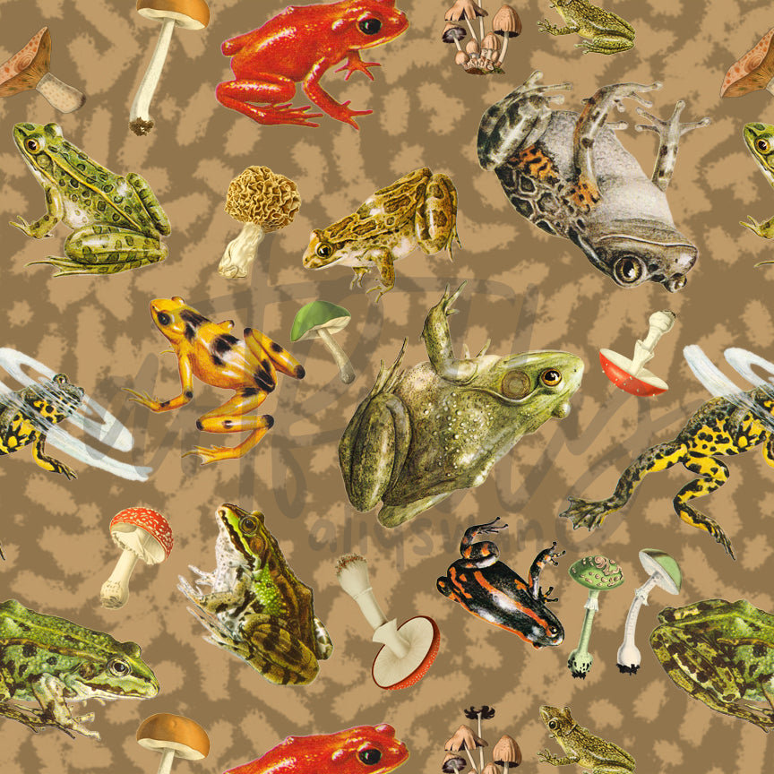 Frogs Seamless File - "Mushroom"