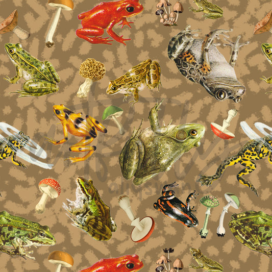 Frogs Seamless File - "Mushroom"