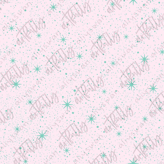 Sweet Pink Coordinate Seamless File - Pink/Blue Stars