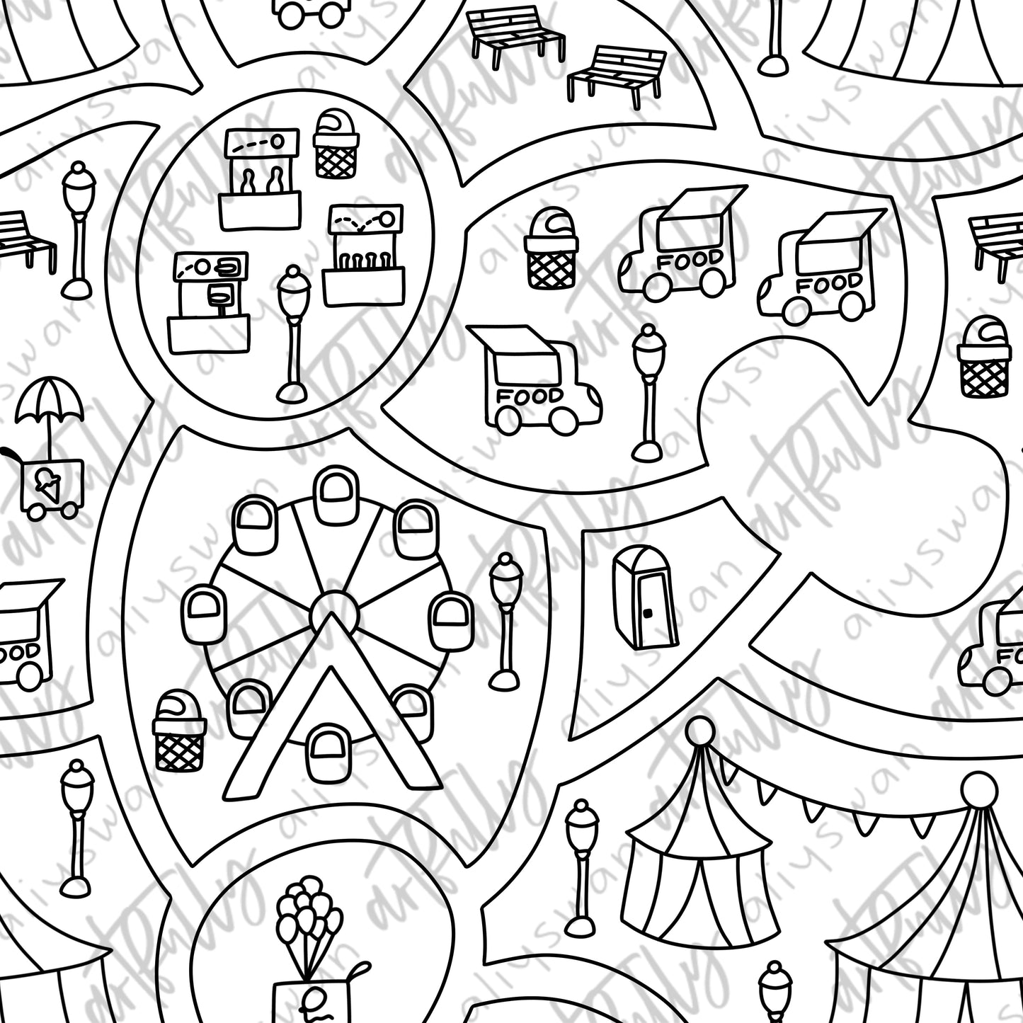 Color-Me Carnival Street Rug Seamless File