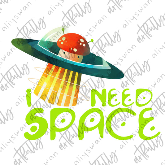 Space Mushroom PNG - "I Need Space"
