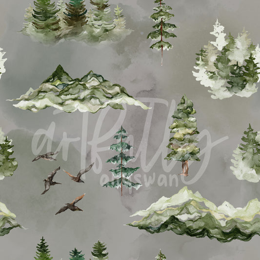 Forest Seamless File - Gray