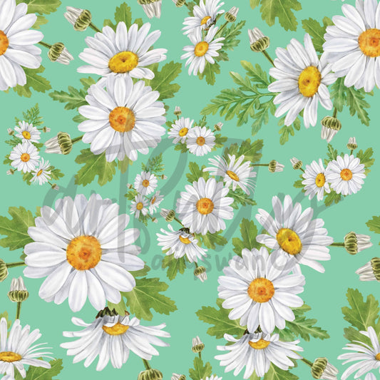 Green Daisy Seamless File