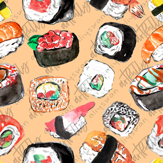 Sushi Seamless File - Orange