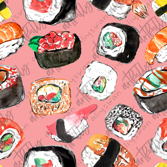Sushi Seamless File - Pink