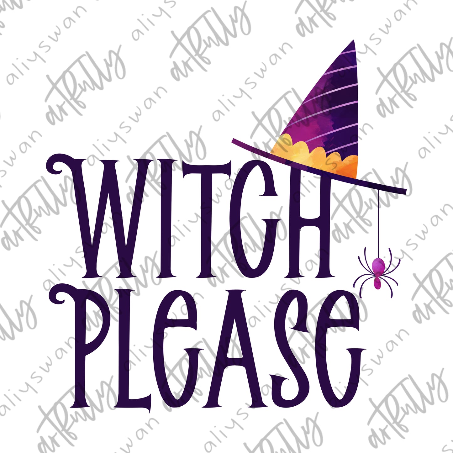 Halloween Unicorns PNG - "Witch Please"