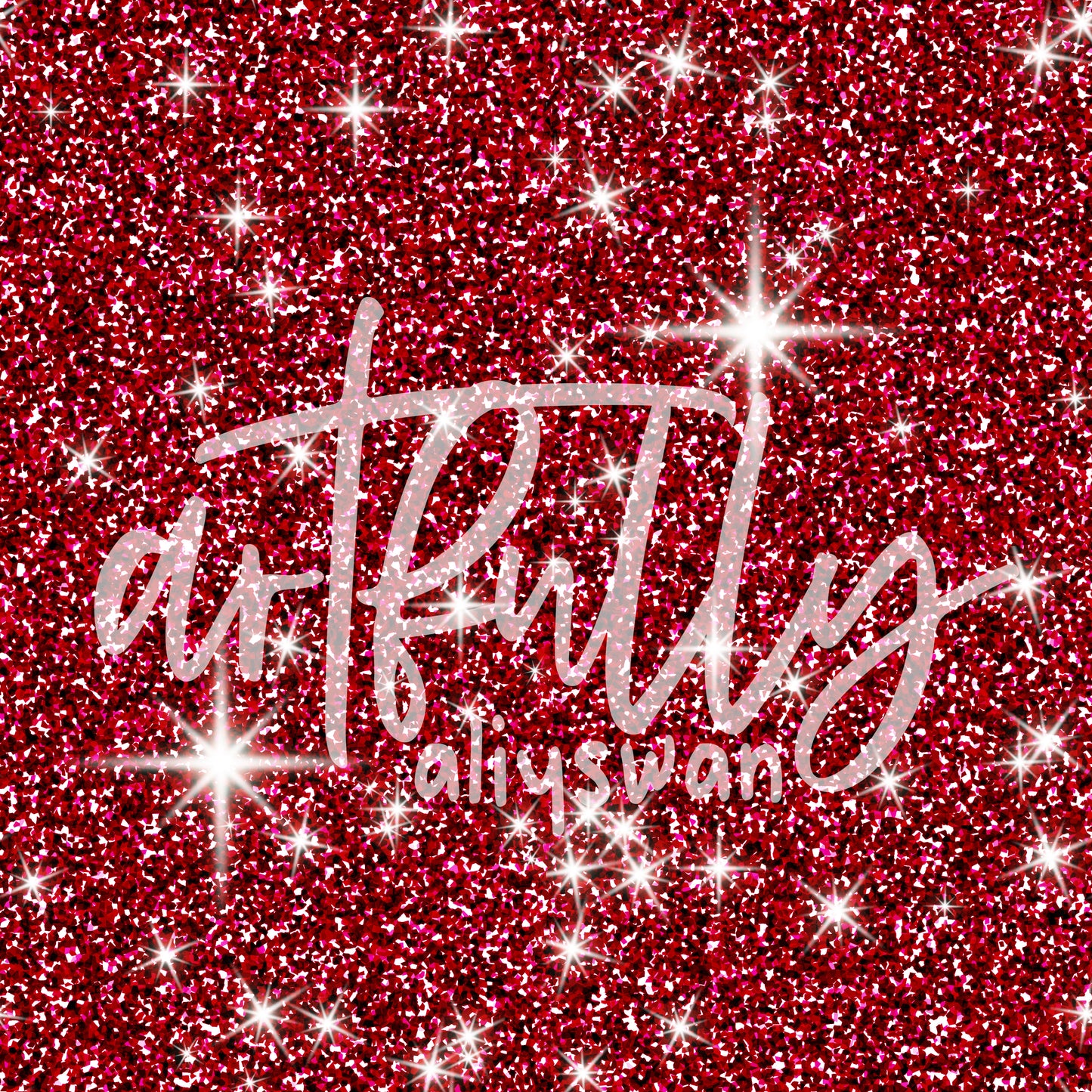 Fourth of July Glitter Seamless File - Red Sparkles