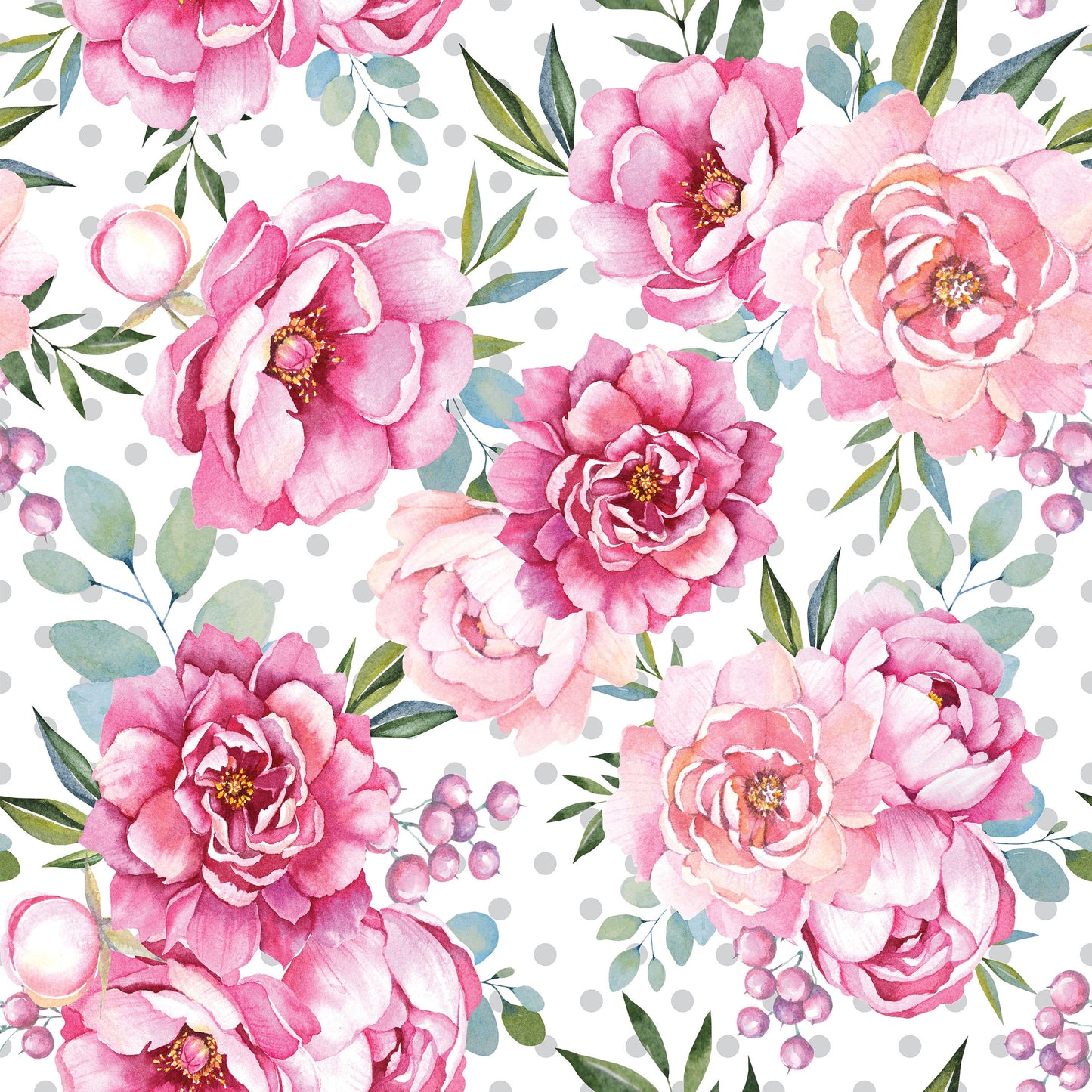 Peony with Dots Seamless File