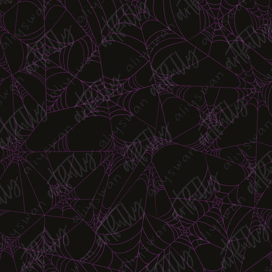 Pinup Halloween Seamless File - Webs Coordinate