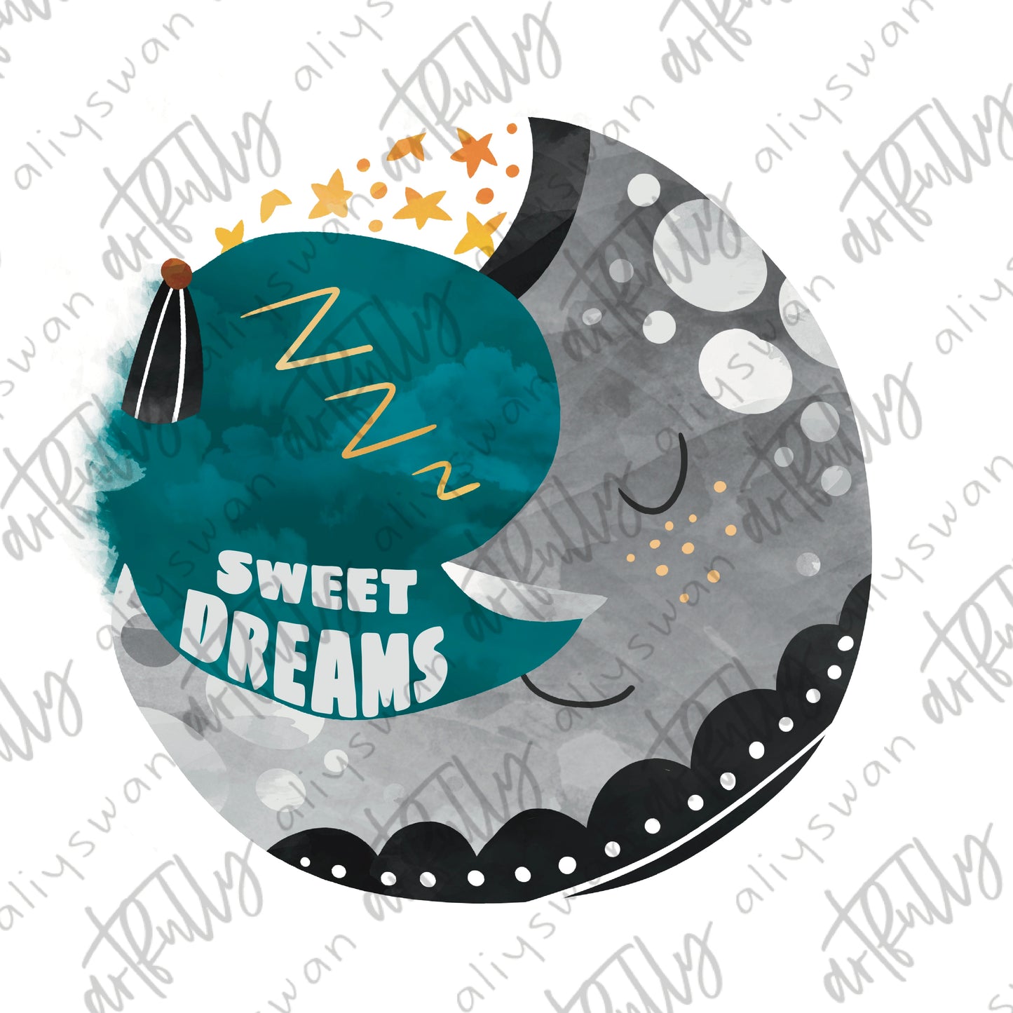 Sleepy Sheep PNG - "Sweet Dreams”