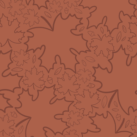 Cozy Autumn Coordinate Seamless File - Doodle Leaves