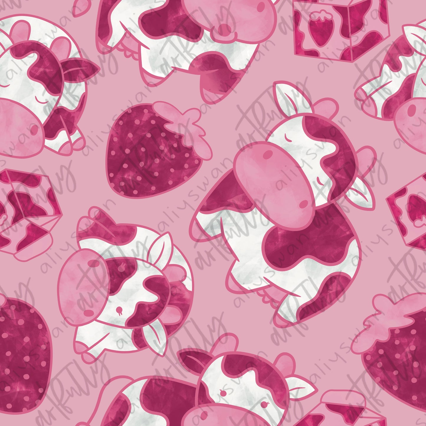 Strawberry Cows Seamless File