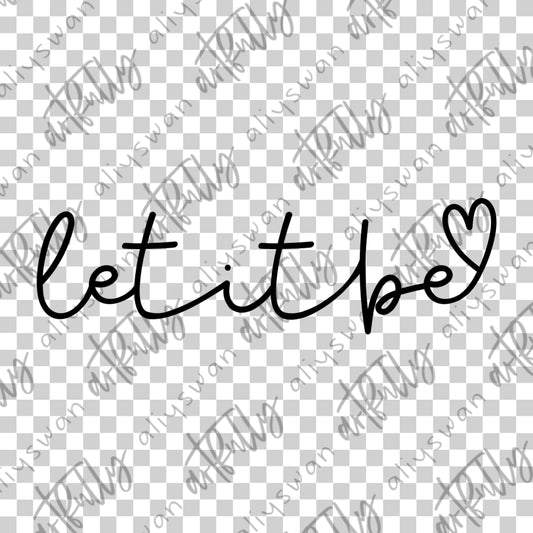 Let It Be Script PNG