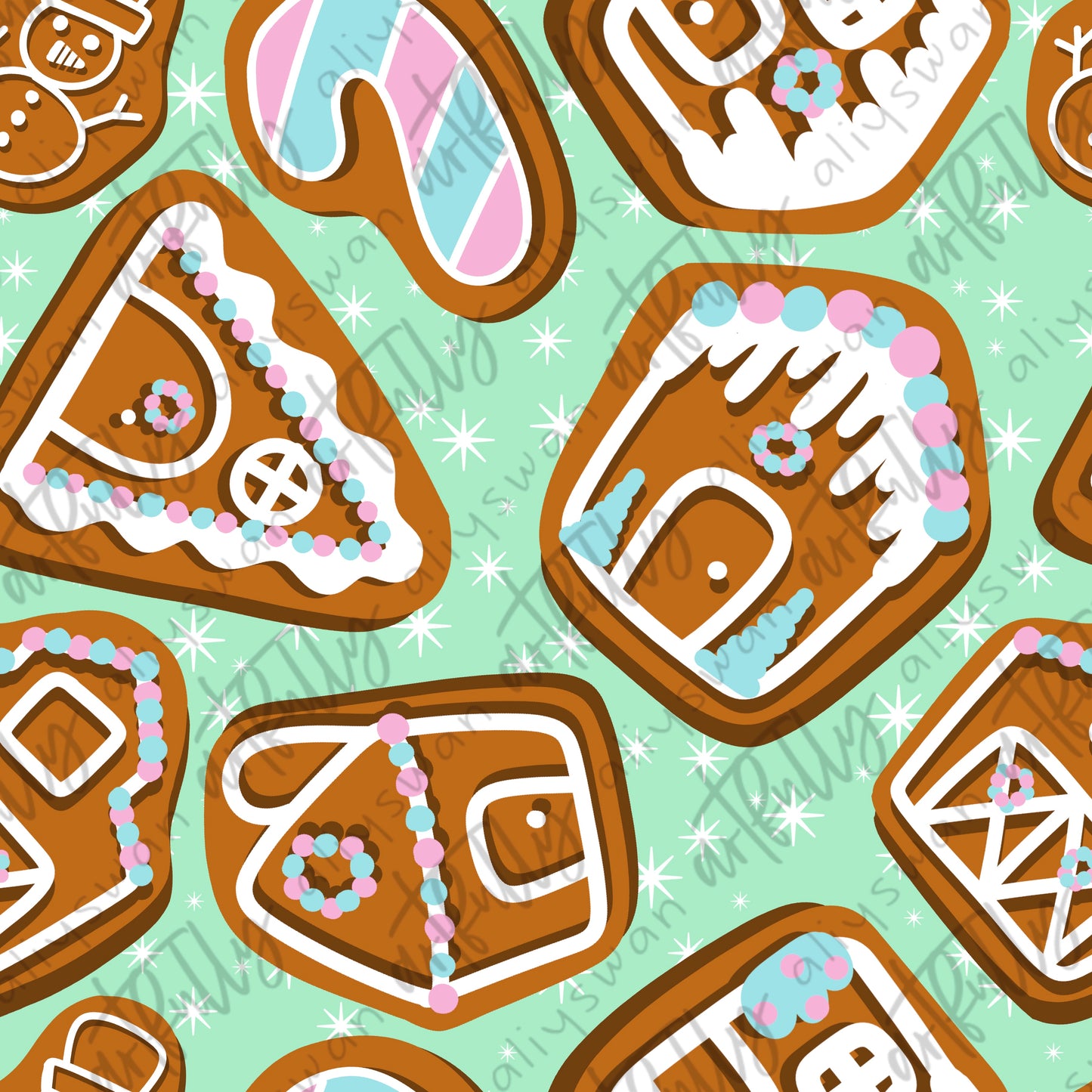 Gingerbread Village Seamless File