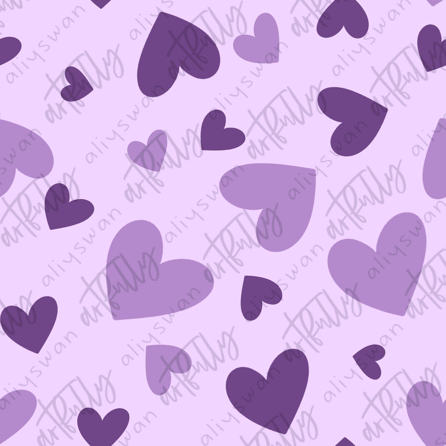 Purple Hearts Seamless File - Premature Birth Awareness