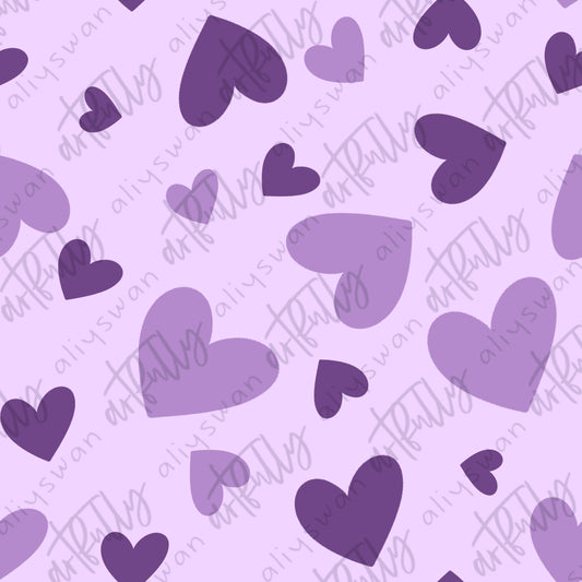 Purple Hearts Seamless File - Premature Birth Awareness