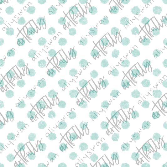 Red Peony Coordinate Seamless File - Green Dots