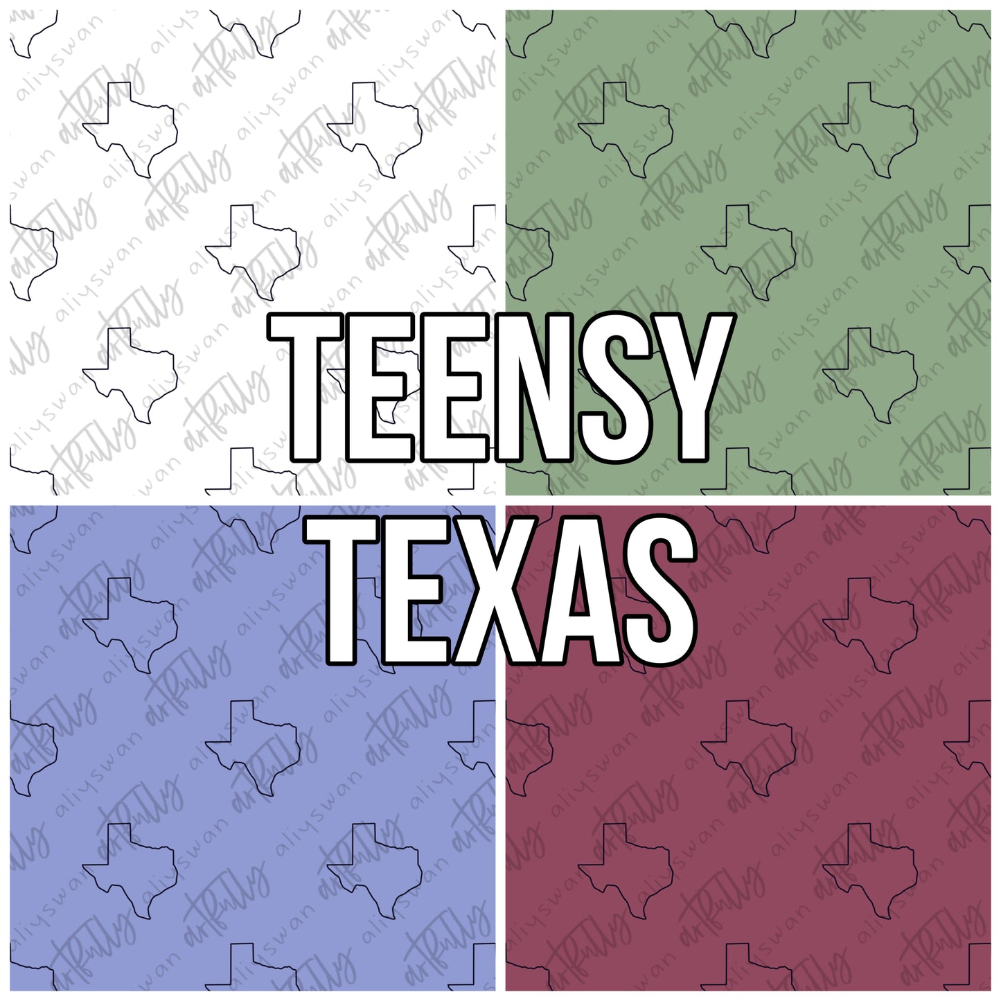 “Teensy” Texas Icon Seamless File - MULTIPLE OPTIONS