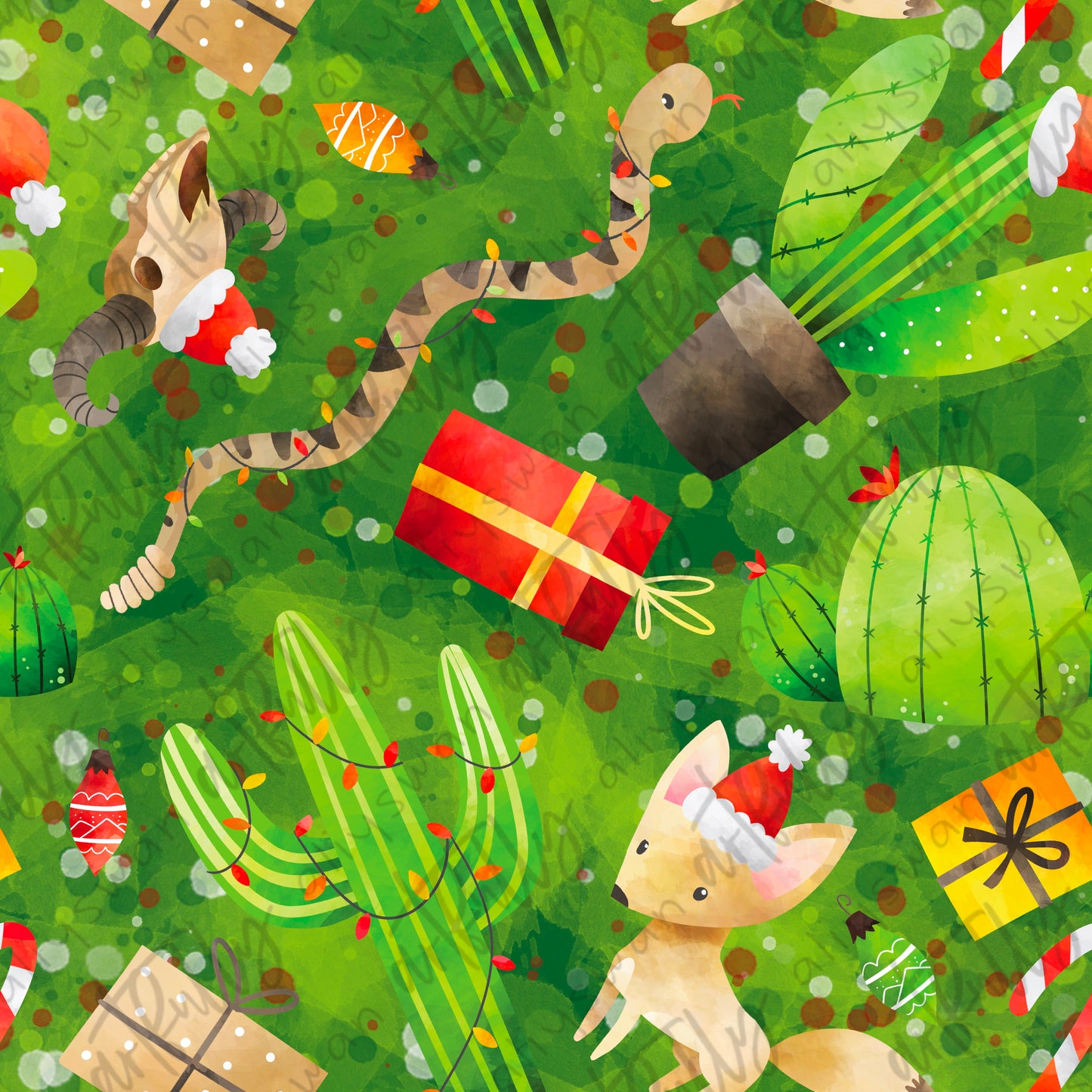 Desert Christmas Seamless File - MULTIPLE OPTIONS