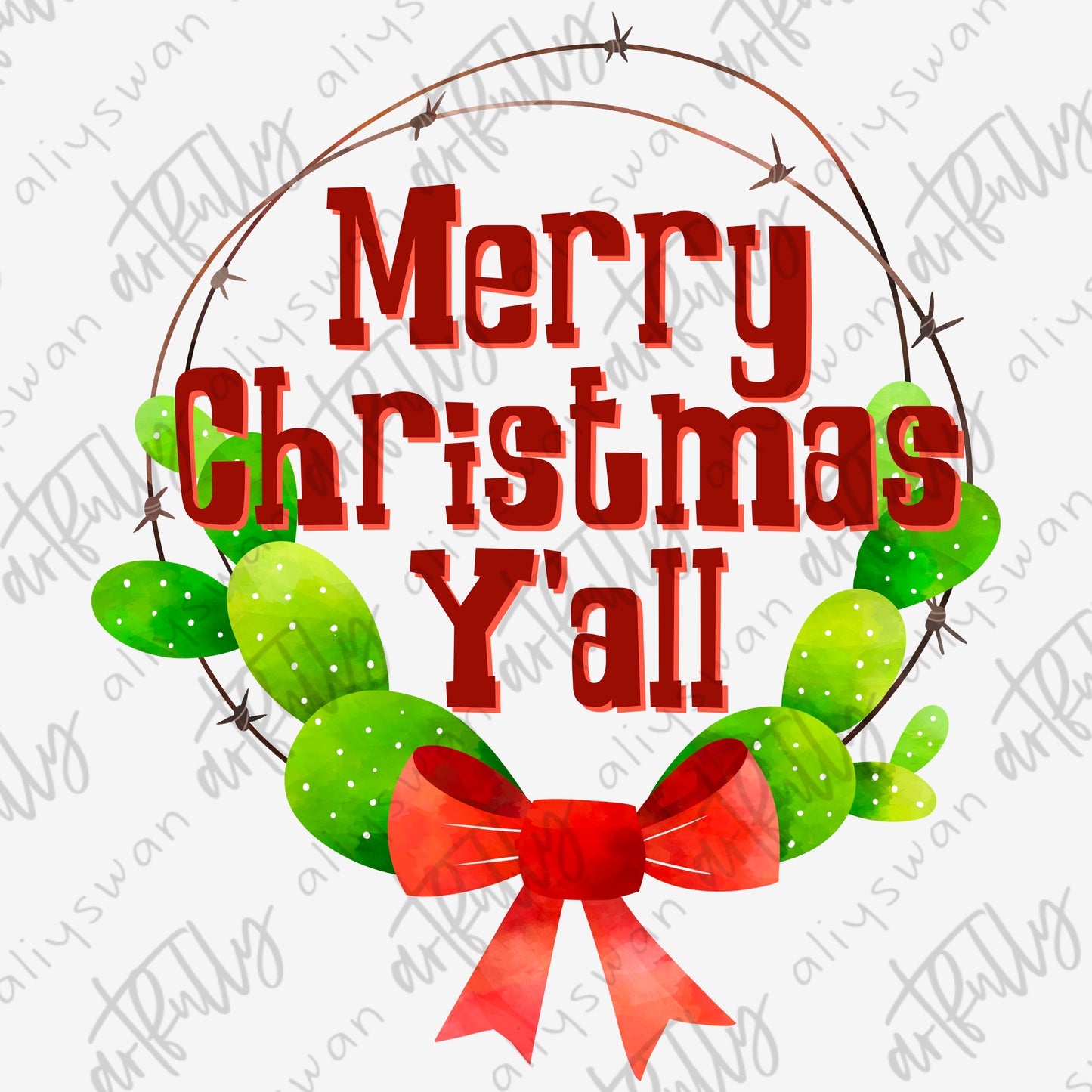 Desert Christmas PNG - “Merry Christmas, Y’all”
