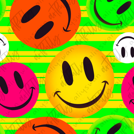 Bright Smiley Faces Seamless File