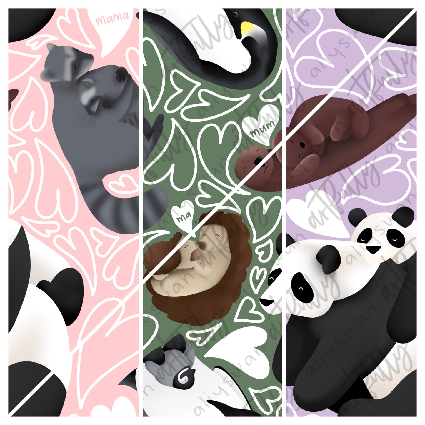 Animal Moms Seamless File - MULTIPLE OPTIONS