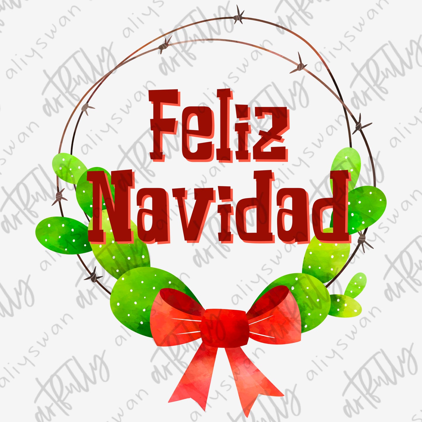 Desert Christmas PNG - “Feliz Navidad”