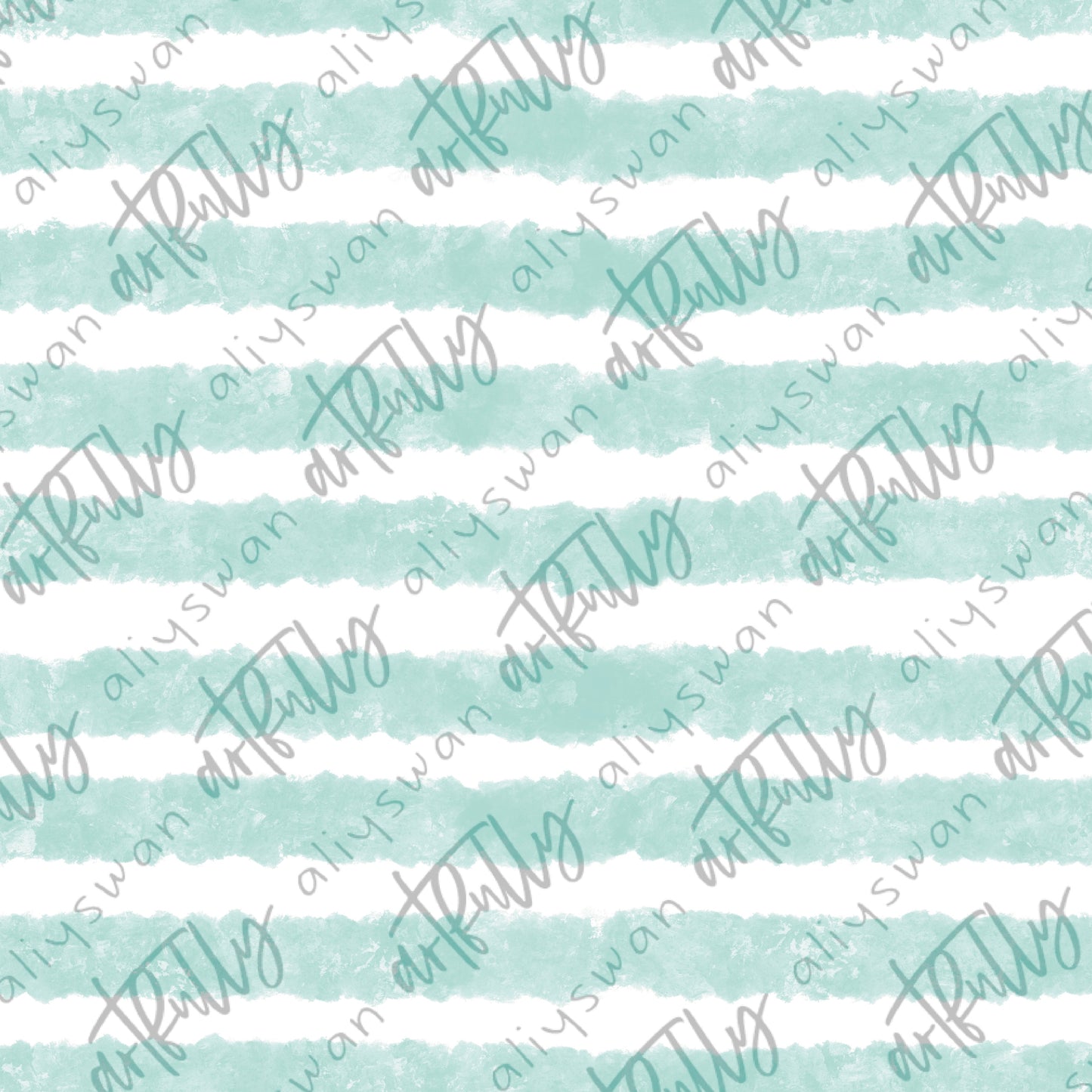 Red Peony Coordinate Seamless File - Green Stripes