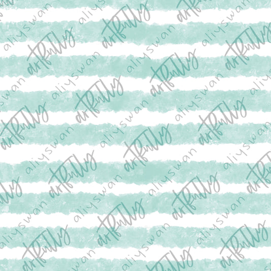 Red Peony Coordinate Seamless File - Green Stripes
