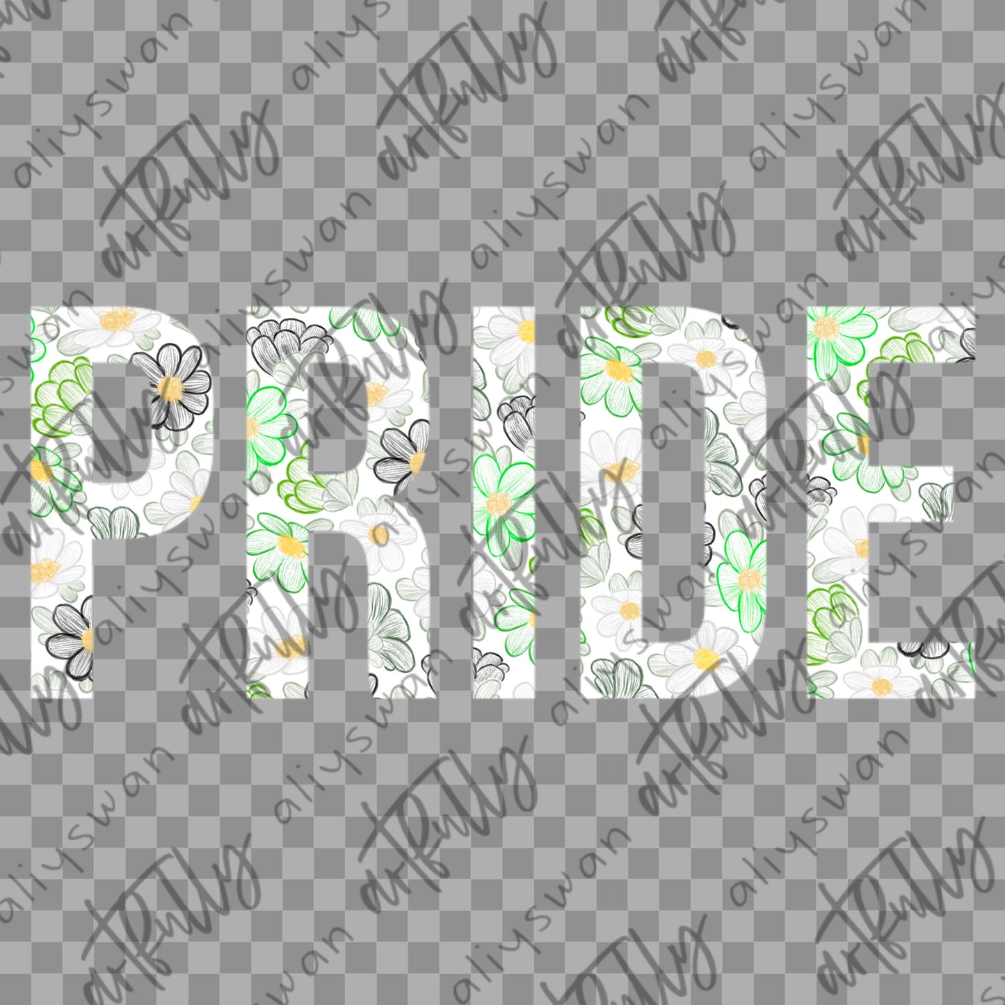 Sketchy PRIDE Flowers PNG - MULTIPLE OPTIONS