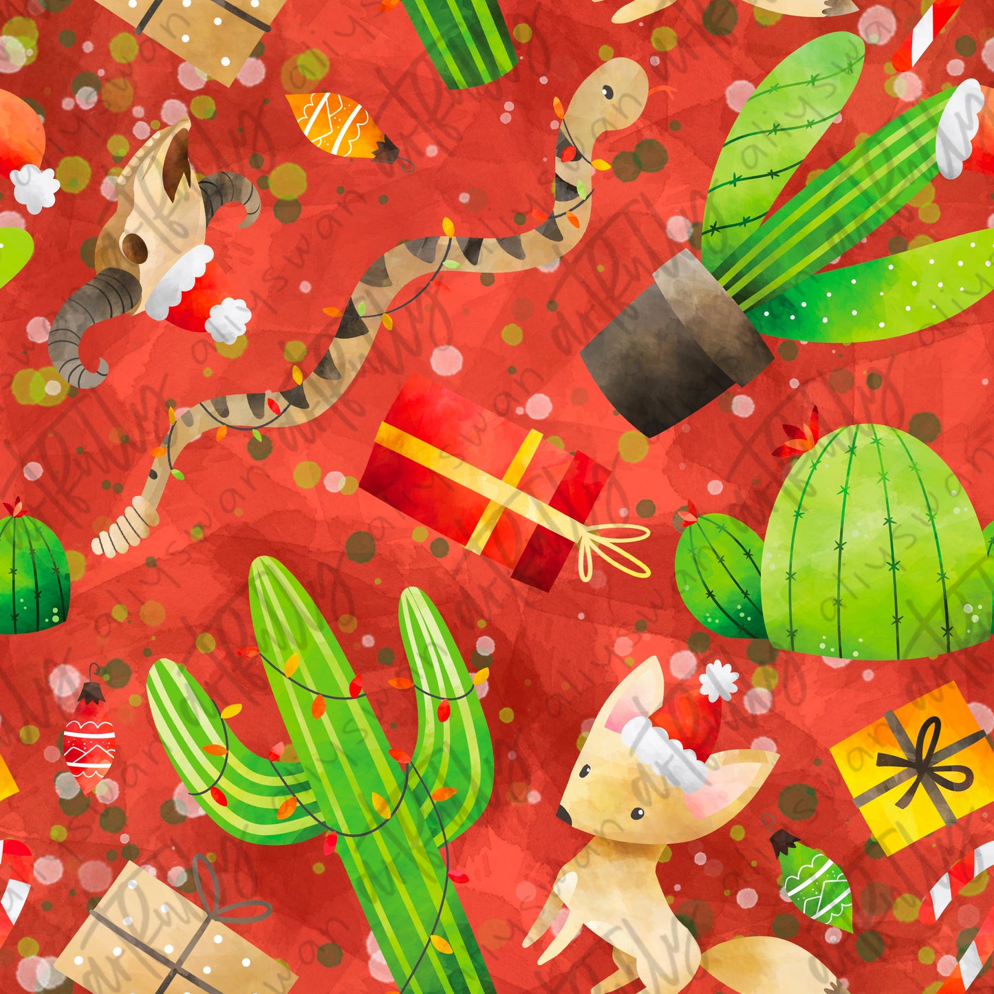 Desert Christmas Seamless File - MULTIPLE OPTIONS