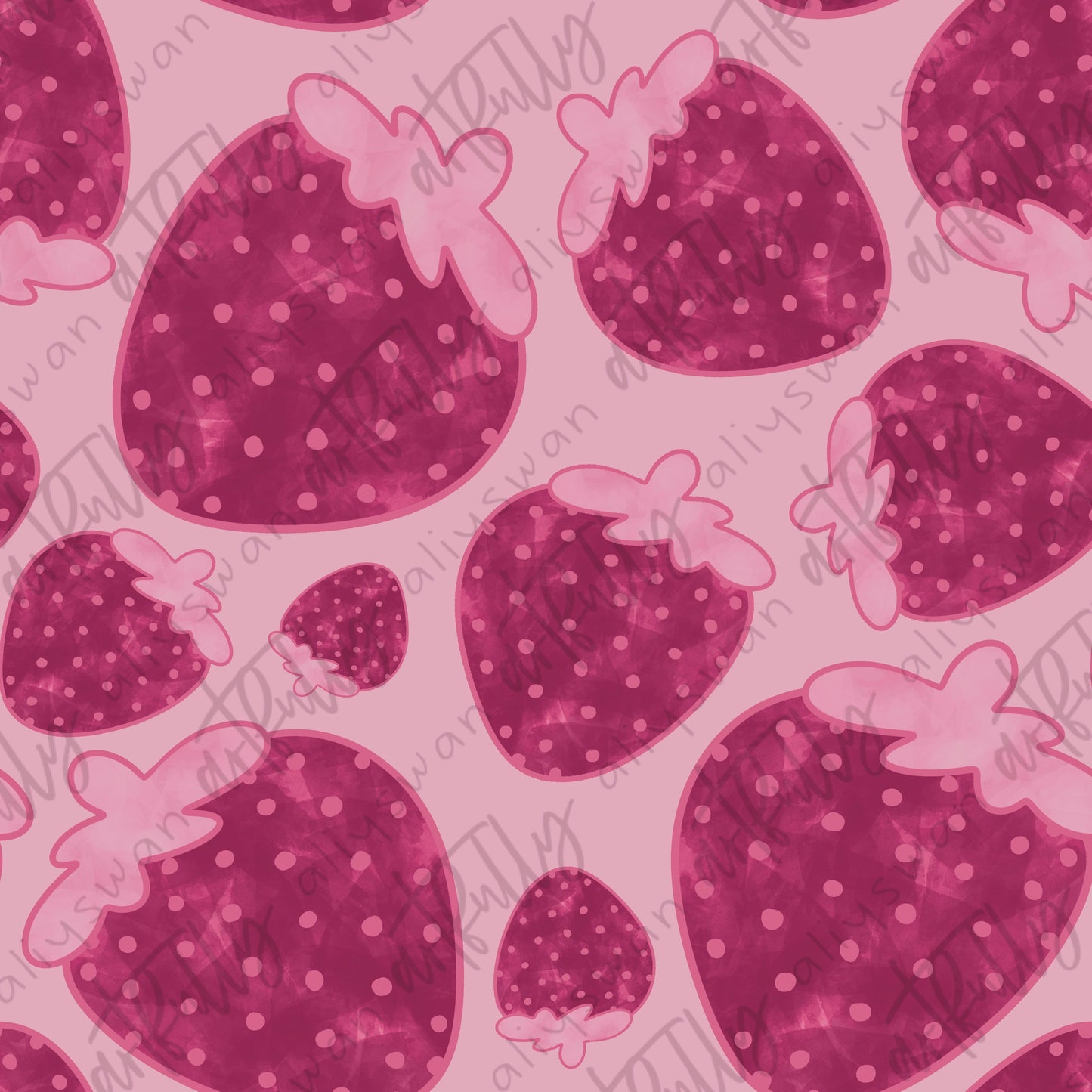 Strawberry Cows Seamless File - Strawberry Coordinate