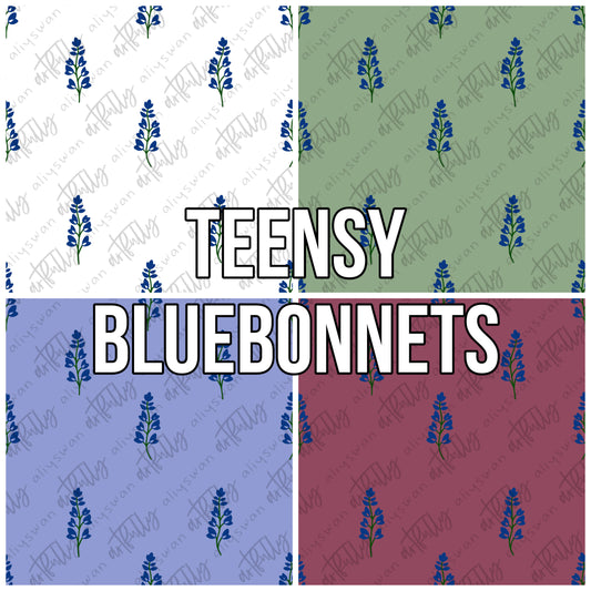 “Teensy” Bluebonnets Seamless File - MULTIPLE OPTIONS