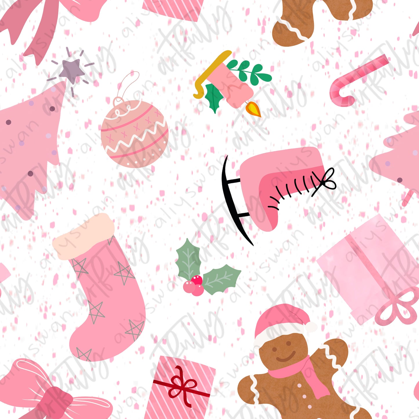 Pink Christmas Seamless File