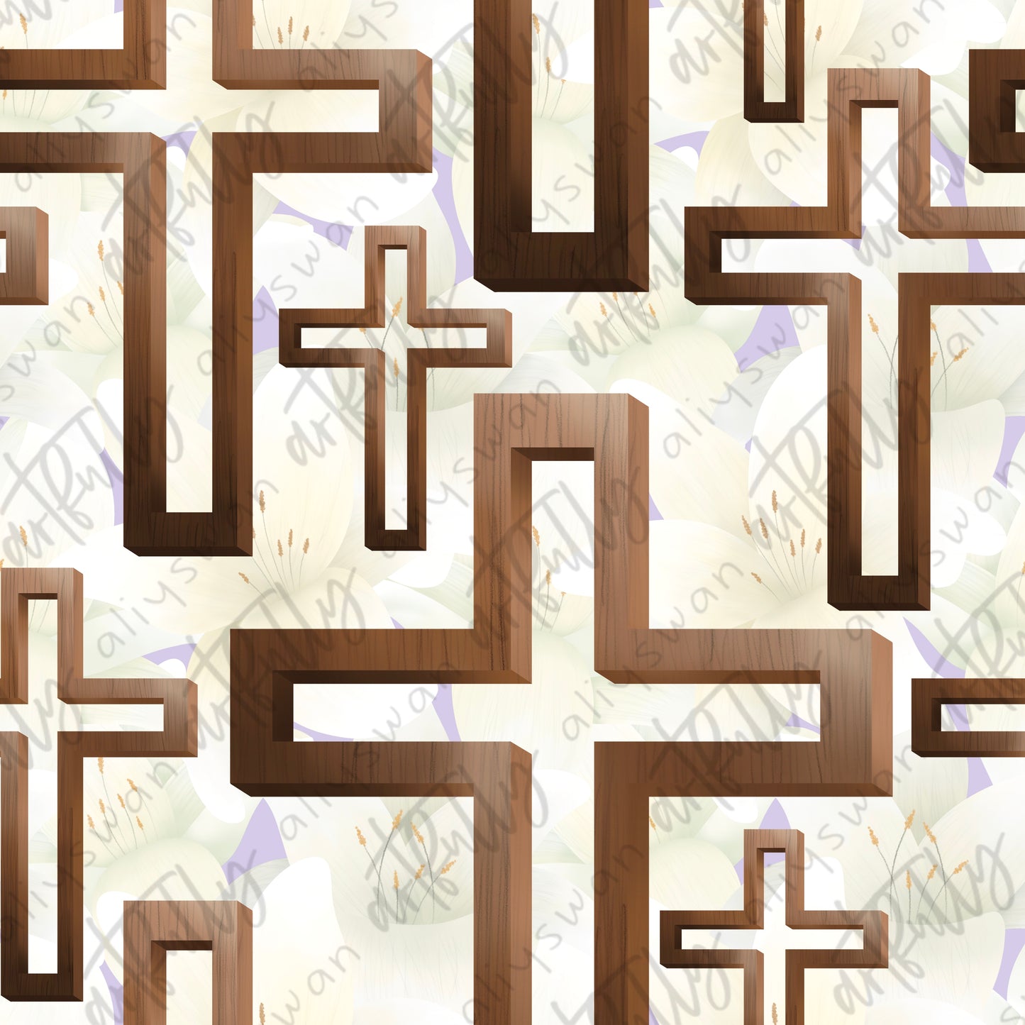 Wooden Cross Seamless File - MULTIPLE OPTIONS