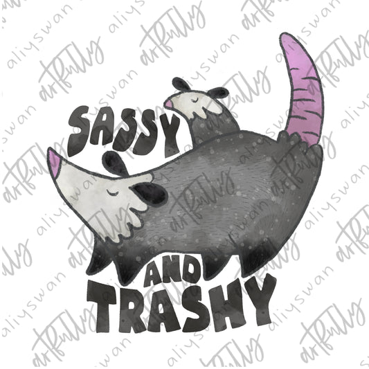 “Sassy and Trashy” Opossum PNG