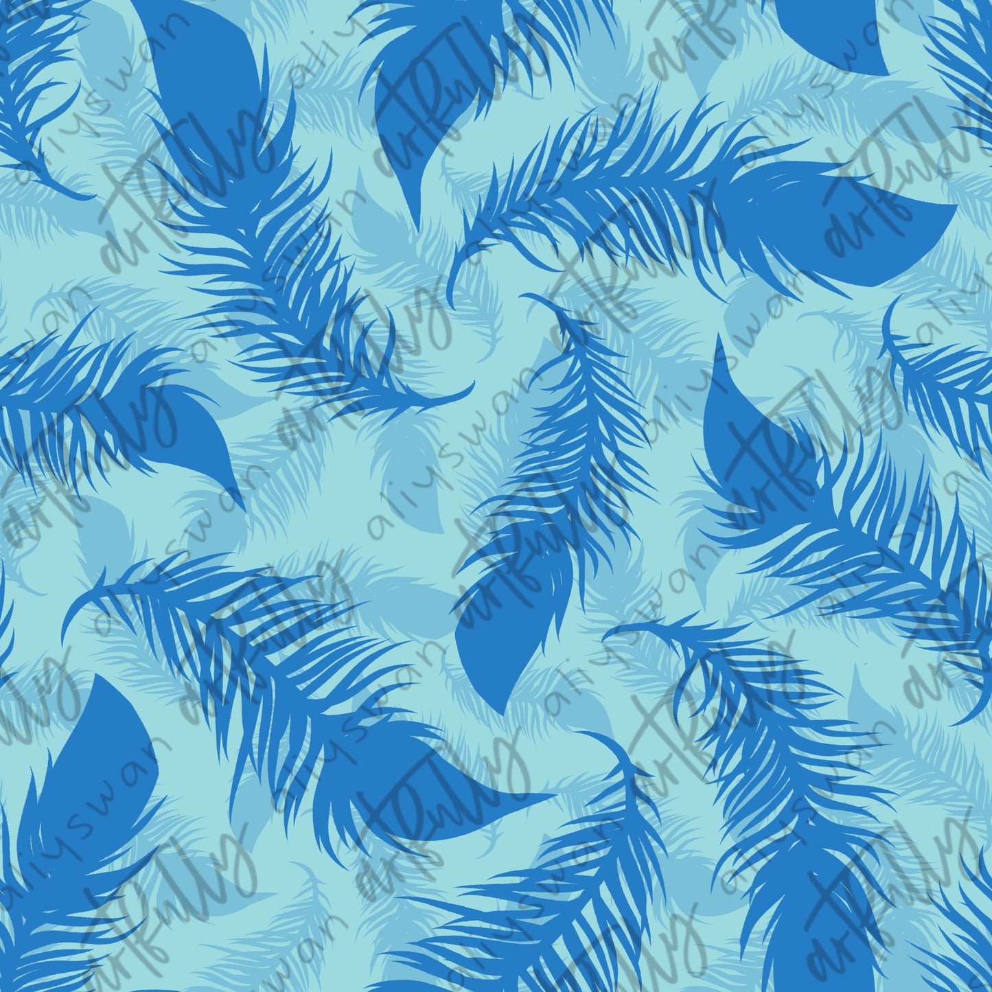 Peacocks Coordinate Seamless File - Solid Feathers