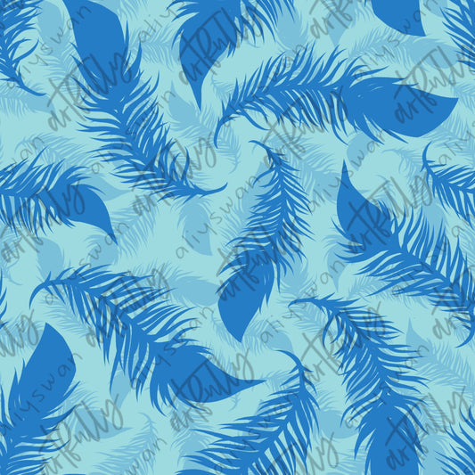 Peacocks Coordinate Seamless File - Solid Feathers