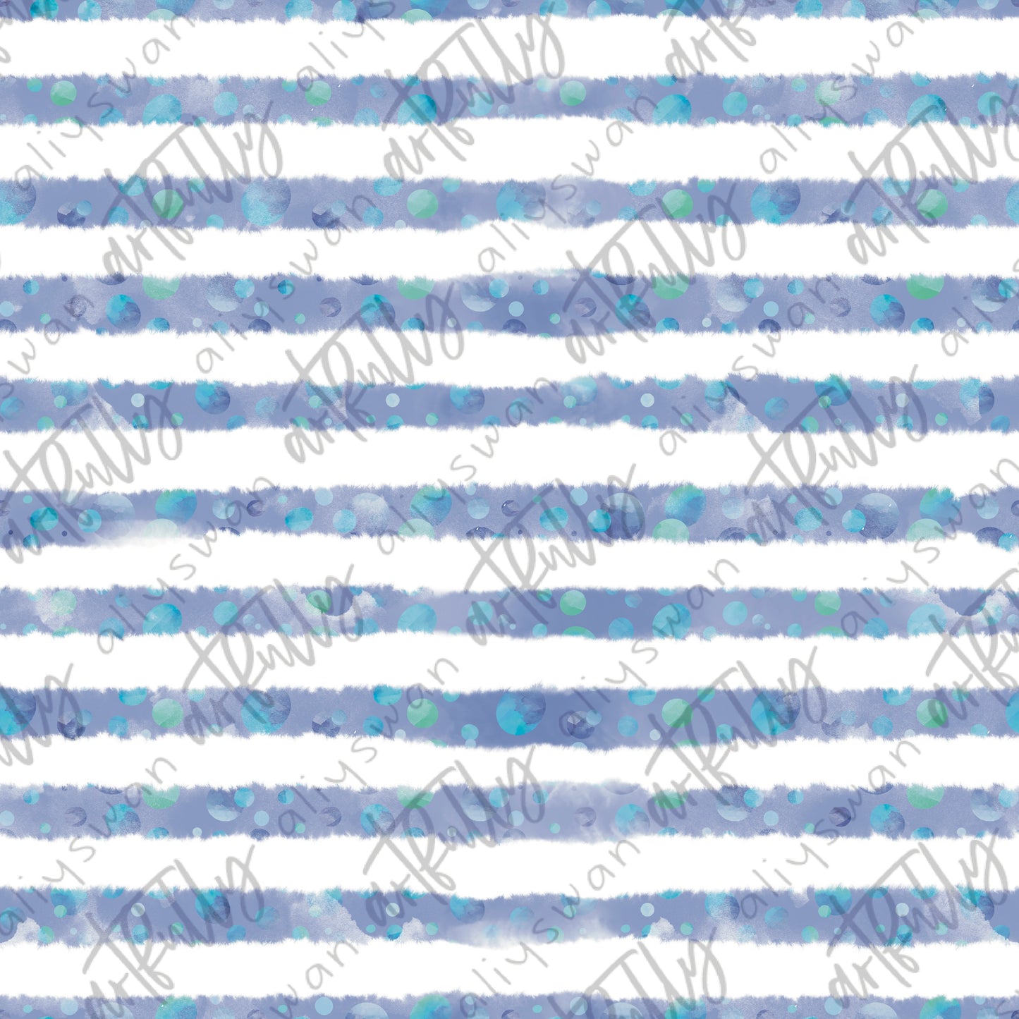 Ocean Mermaids Coordinate Seamless File - Purple Stripes