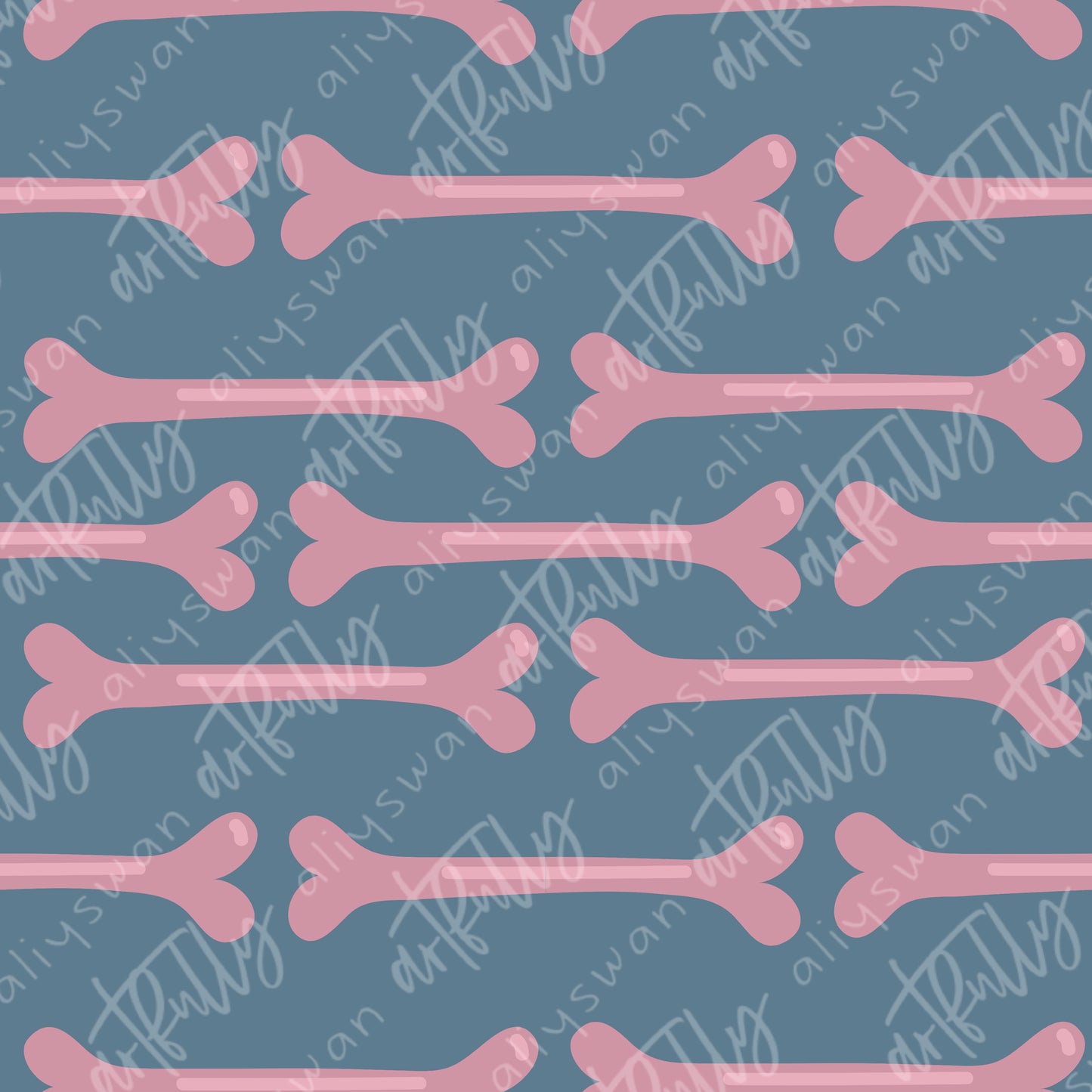 Spooky Babe Coordinate Seamless File - Blue Bone Stripes - Designer Challenge July/August 2022