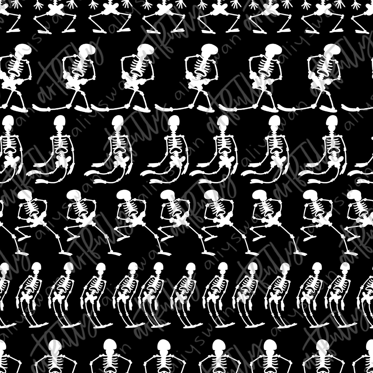 Skeleton Dance Stripes Seamless File