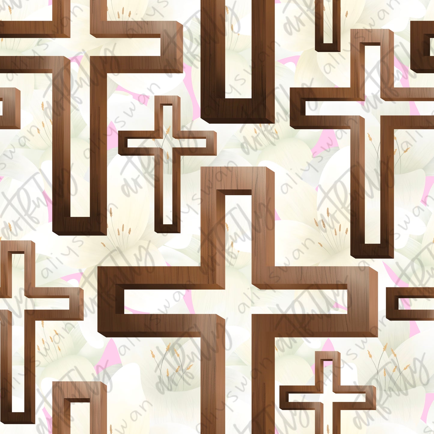 Wooden Cross Seamless File - MULTIPLE OPTIONS