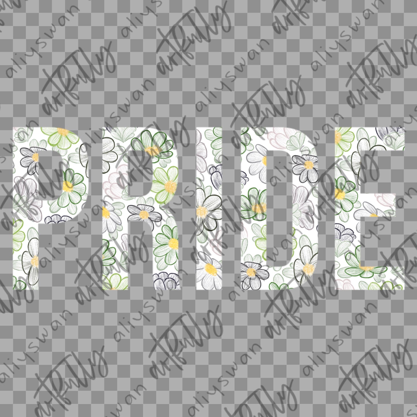 Sketchy PRIDE Flowers PNG - MULTIPLE OPTIONS