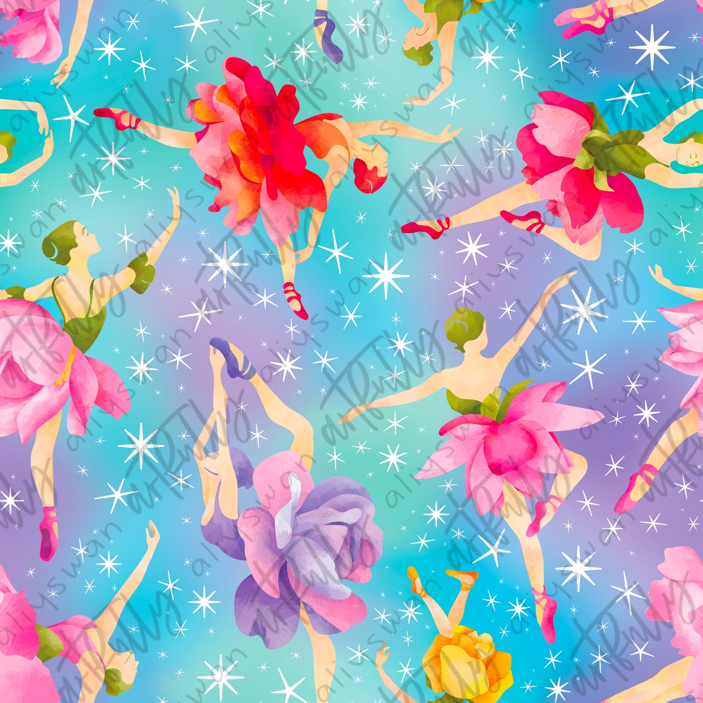 Flower Ballerinas Seamless File