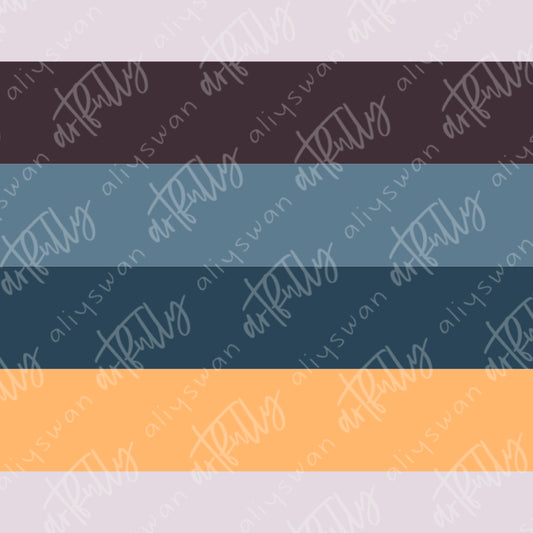 Spooky Babe Coordinate Seamless File - Blue Stripes - Designer Challenge July/August 2022