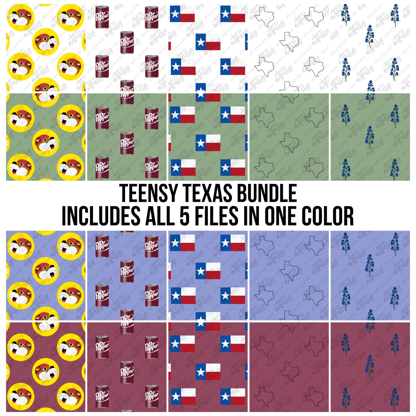 “Teensy” Texas Bundle Seamless Files - MULTIPLE OPTIONS