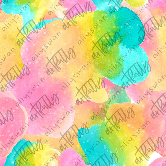 Bright Watercolor Seamless File - Tropical Leaves