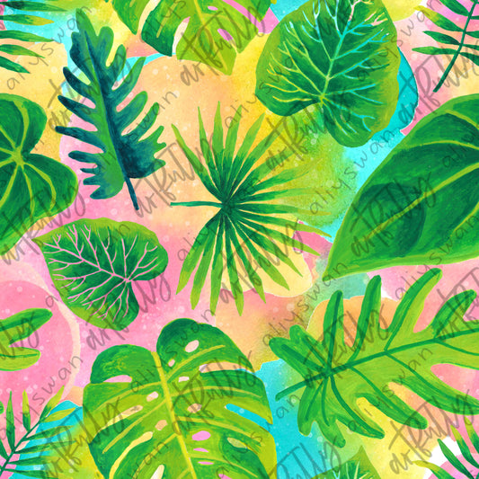 Tropical Leaves Seamless File